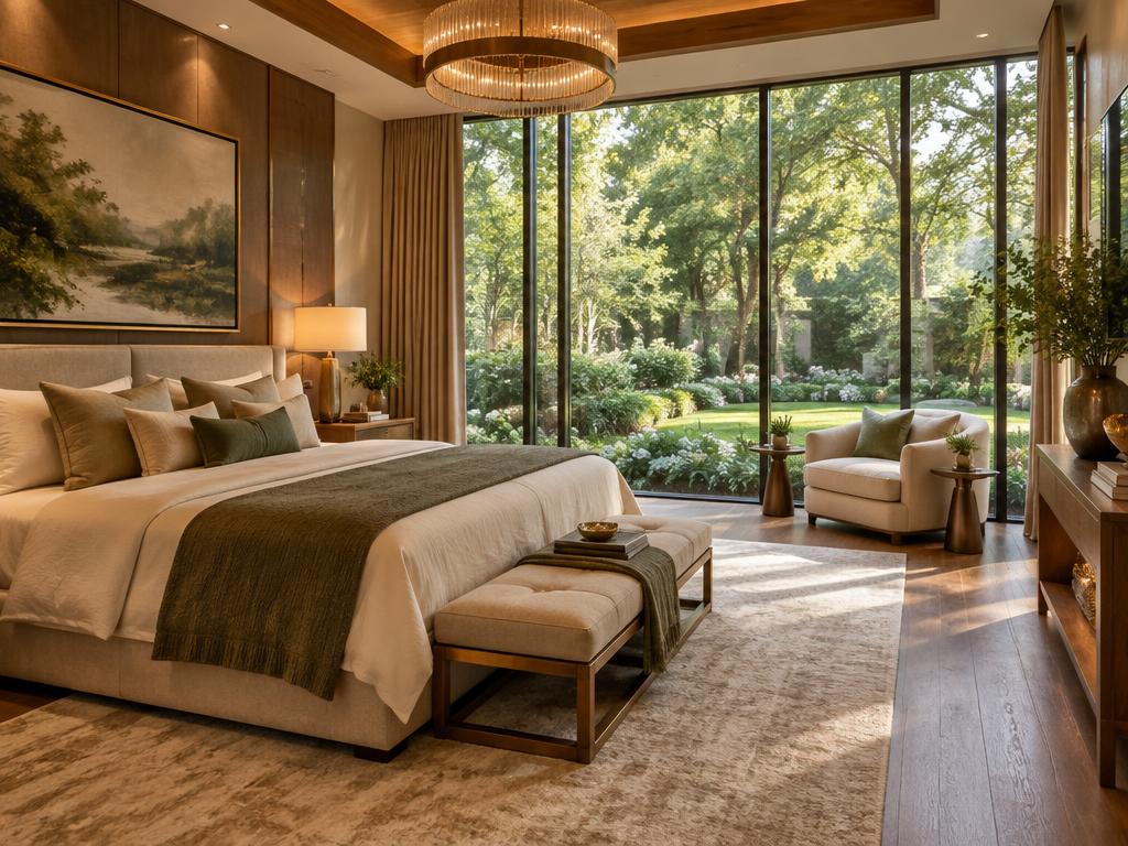 Bedroom of the Hillside Residence